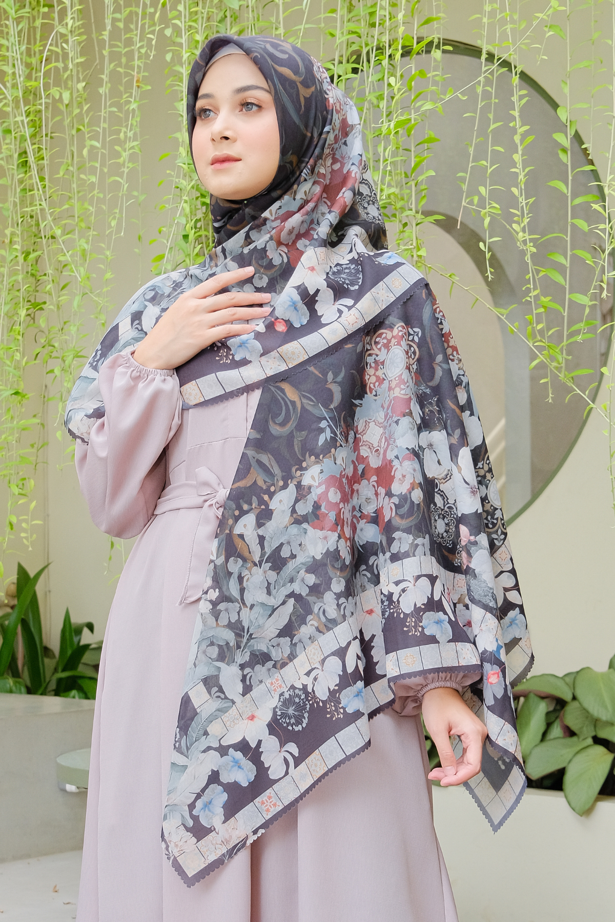 Zalya - Scarf Square Icy Voal - Black - ZY25.1
