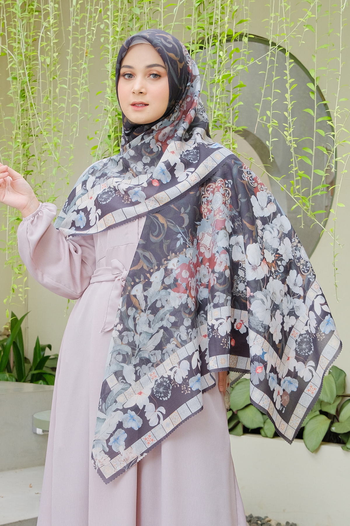 Zalya - Scarf Square Icy Voal - Black - ZY25.1