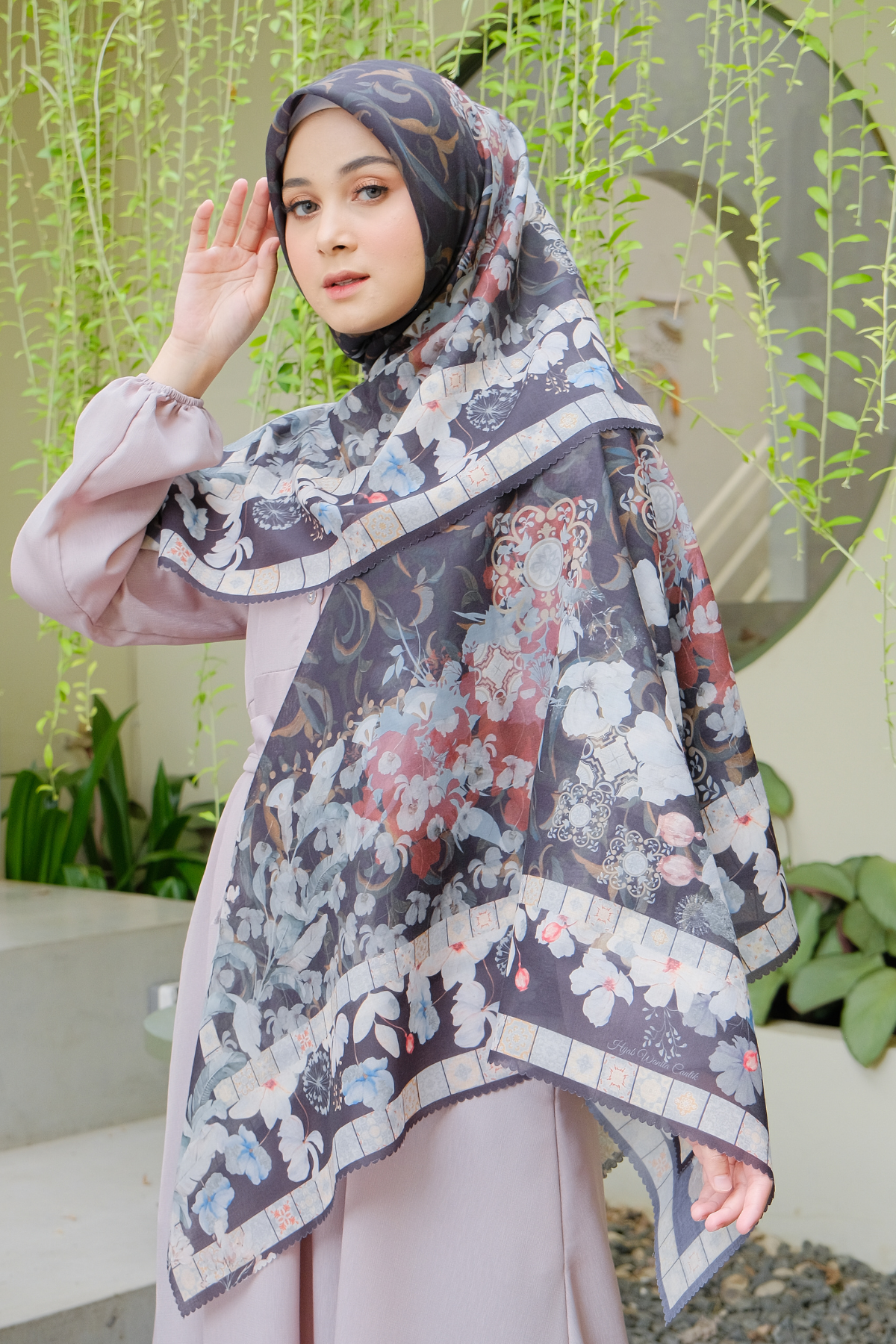 Zalya - Scarf Square Icy Voal - Black - ZY25.1