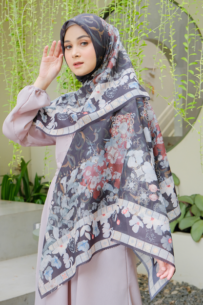 Zalya - Scarf Square Icy Voal - Black - ZY25.1