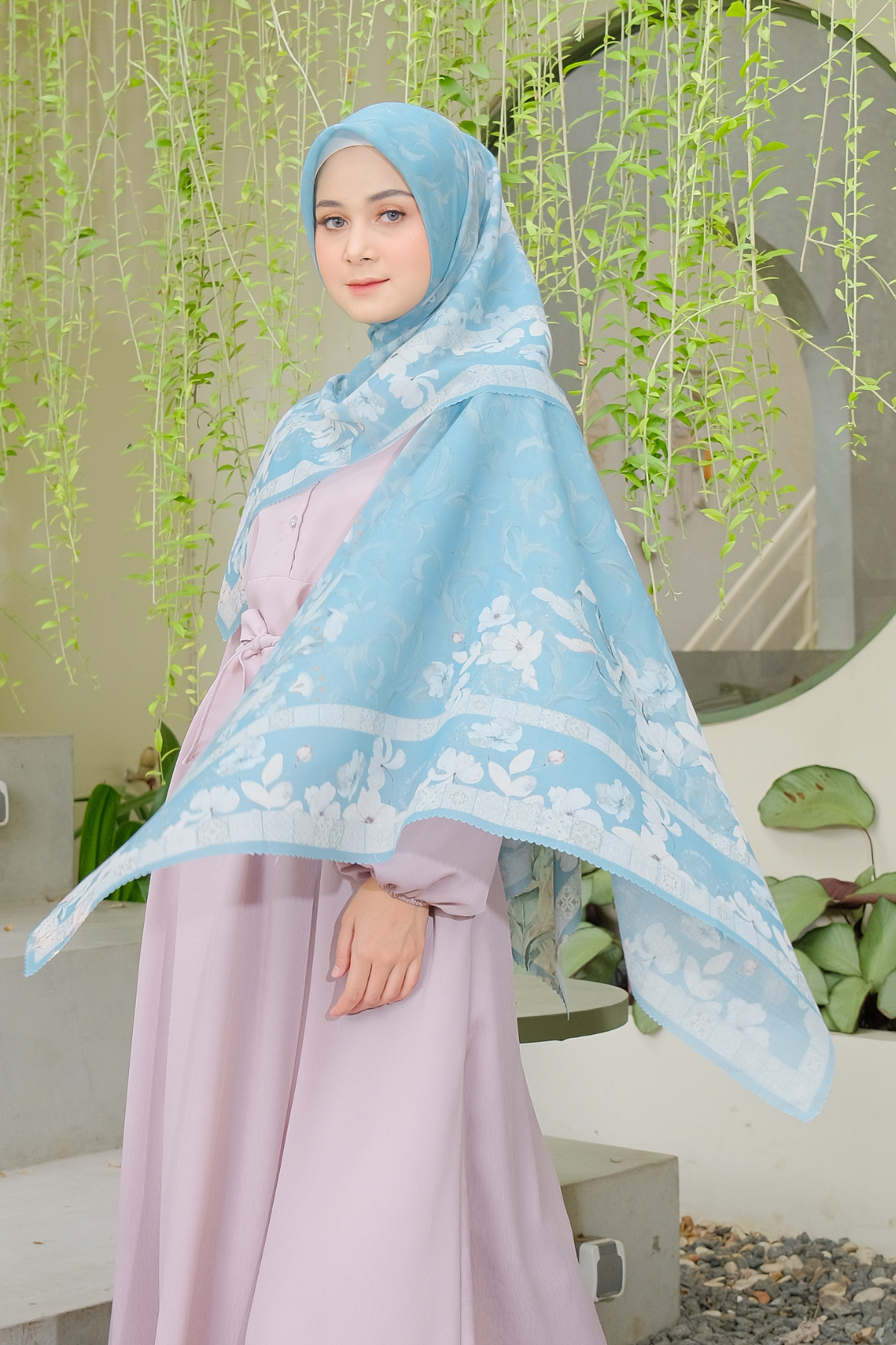 Zalya - Scarf Square Icy Voal - Blue - ZY25.3