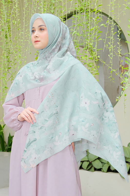 Zalya - Scarf Square Icy Voal - Artic Grey - ZY25.4