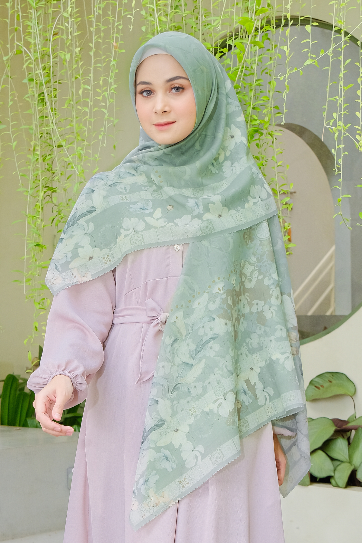 Zalya - Scarf Square Icy Voal - Granit Grey - ZY25.7