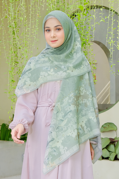 Zalya - Scarf Square Icy Voal - Granit Grey - ZY25.7