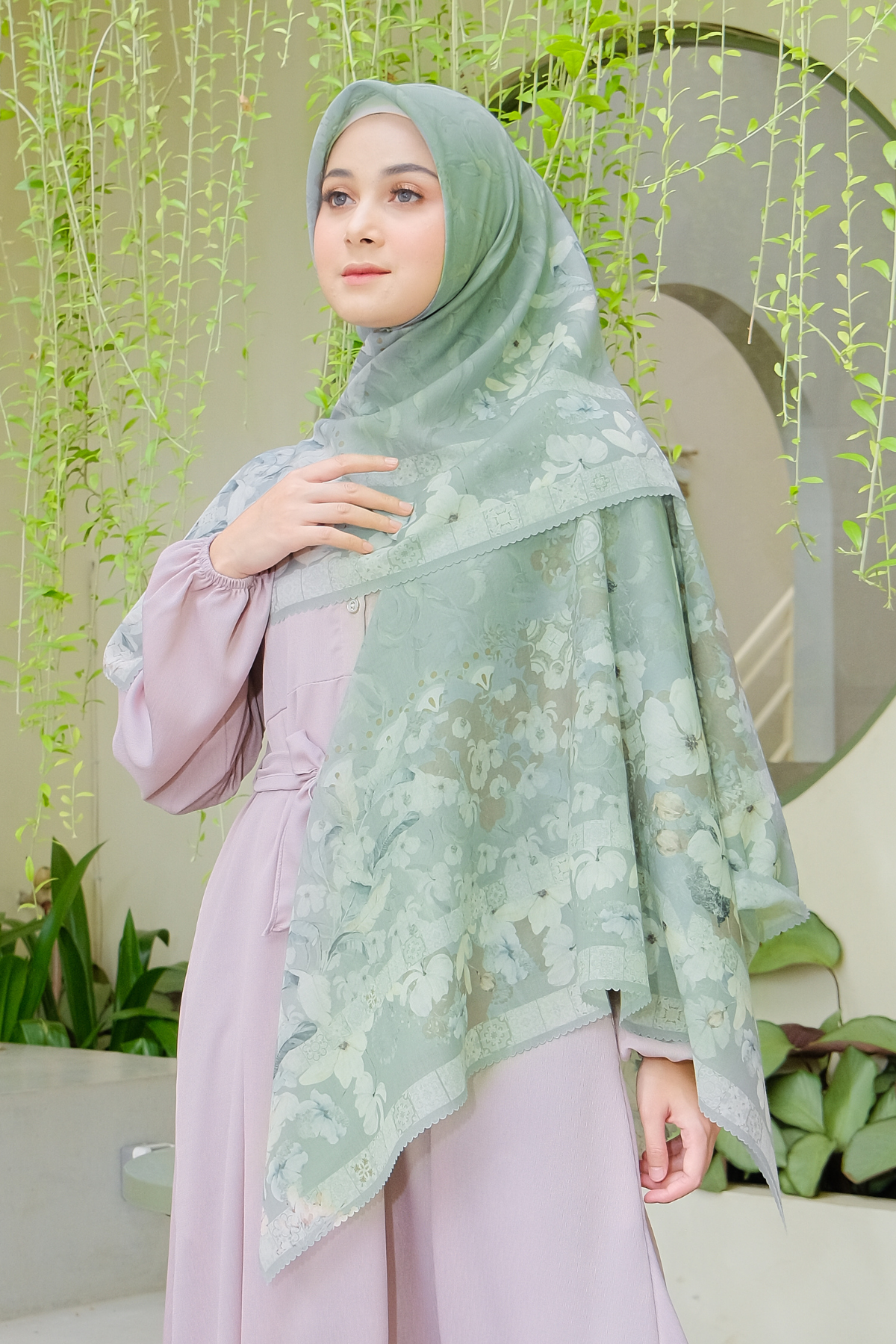 Zalya - Scarf Square Icy Voal - Granit Grey - ZY25.7