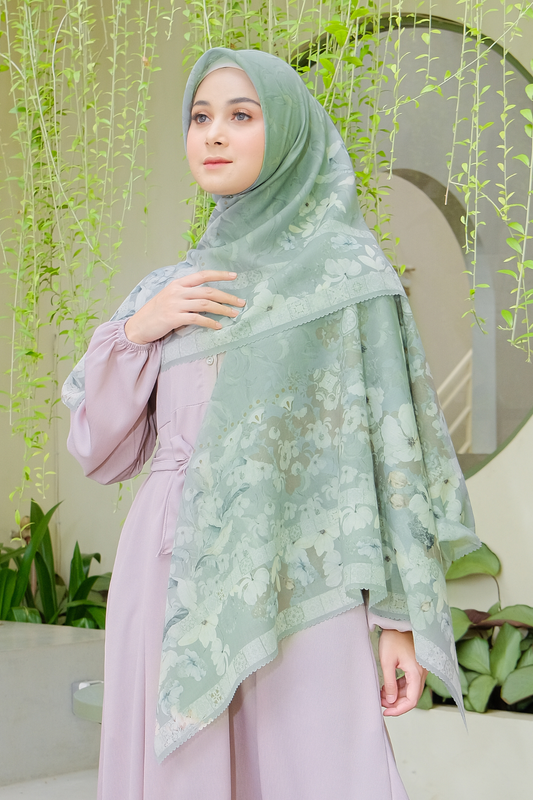 Zalya - Scarf Square Icy Voal - Granit Grey - ZY25.7