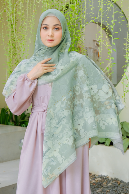Zalya - Scarf Square Icy Voal - Granit Grey - ZY25.7