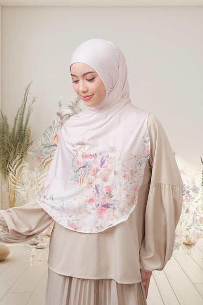 [ BUY 3 GET 1 FREE HIJAB ] Runa Emily - RE46.10 Cream