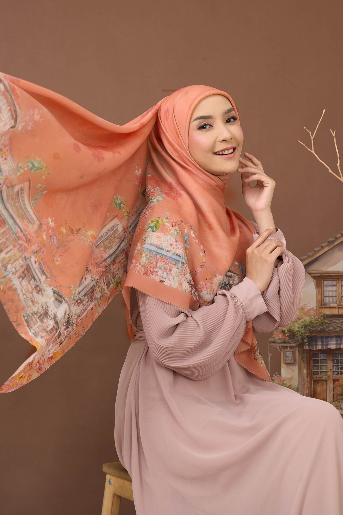 [ BUY 3 GET 1 FREE HIJAB ] Ohayo Scarf - Kabocha