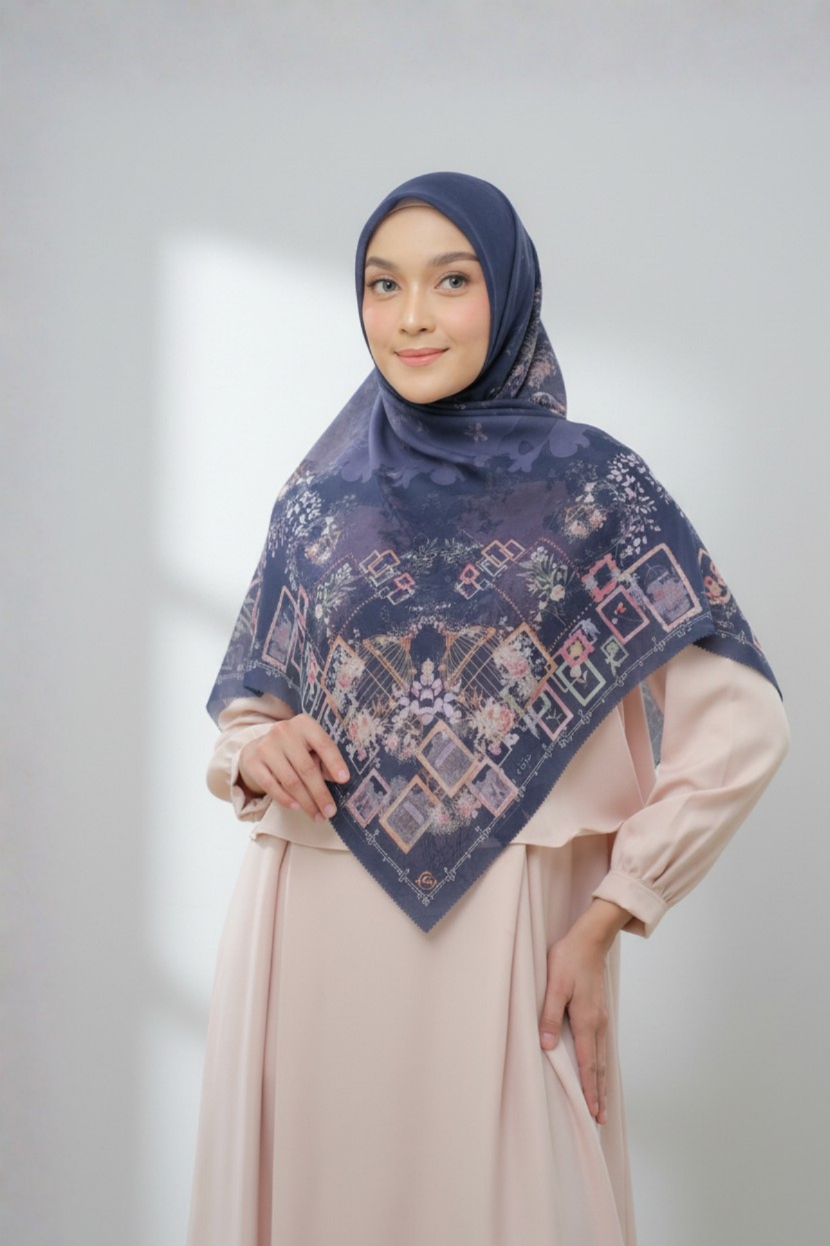 Nuri Scarf - NU33.2 NY33.2 NH33.2 Navy Grey