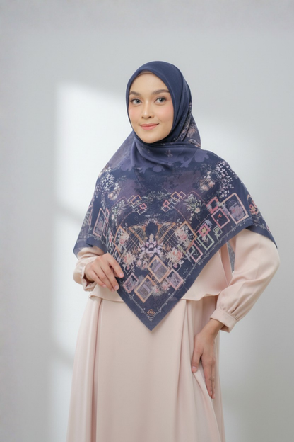 Nuri Scarf - NU33.2 NY33.2 NH33.2 Navy Grey