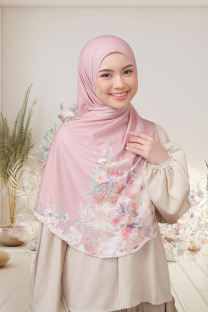 [ BUY 3 GET 1 FREE HIJAB ] Runa Emily - RE46.7 Peony Mocca