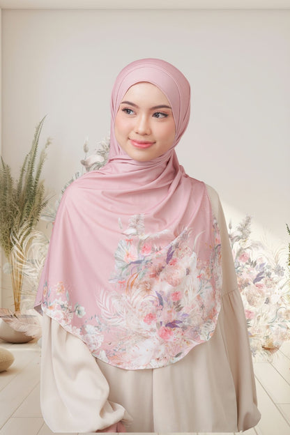 [ BUY 3 GET 1 FREE HIJAB ] Runa Emily - RE46.7 Peony Mocca