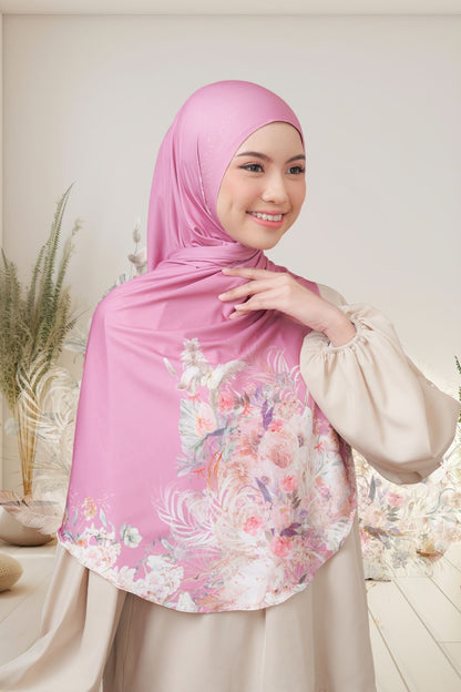 [ BUY 3 GET 1 FREE HIJAB ] Runa Emily - RE46.5 Pink