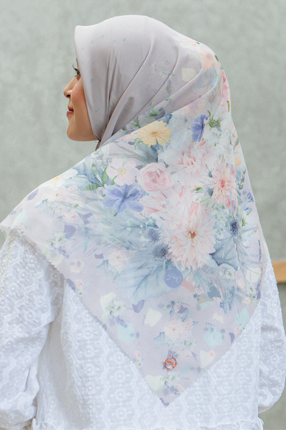 Dahlia - Scarf Square British Voal | Silky Pink - LIA7.13