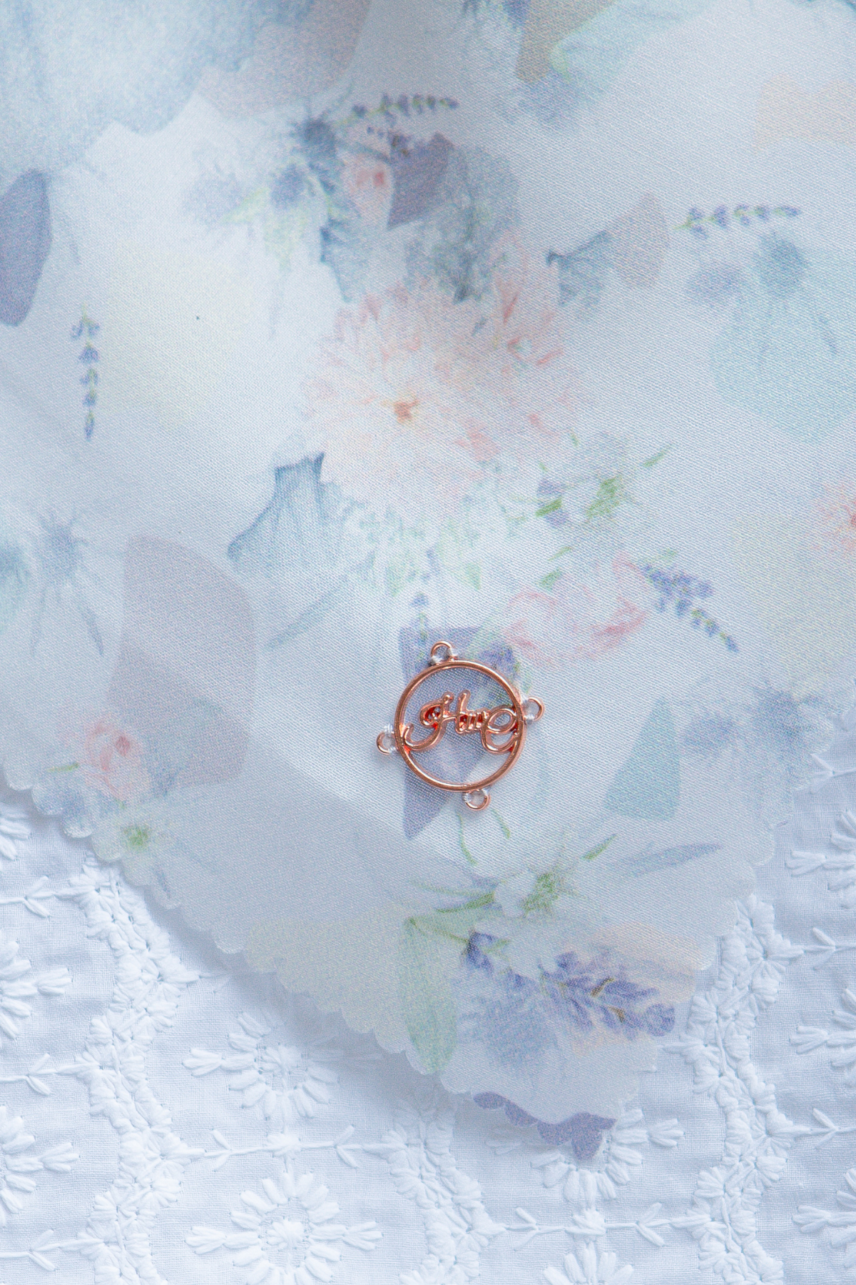 Dahlia - Scarf Square British Voal | Winter White - LIA7.2