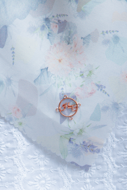 Dahlia - Scarf Square British Voal | Winter White - LIA7.2