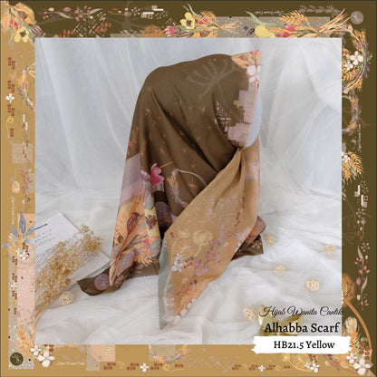 Segiempat Alhabba Scarf - HB21.5 Yellow