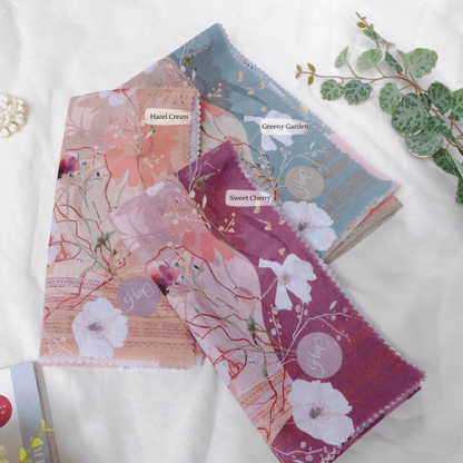 Segiempat Poppy Scarf - PY71.4 Hazel Cream