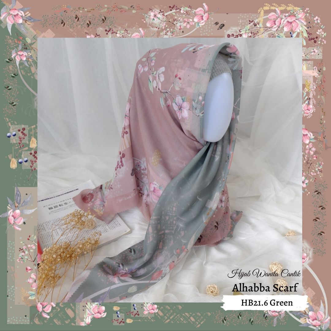 Segiempat Alhabba Scarf - HB21.6 Green