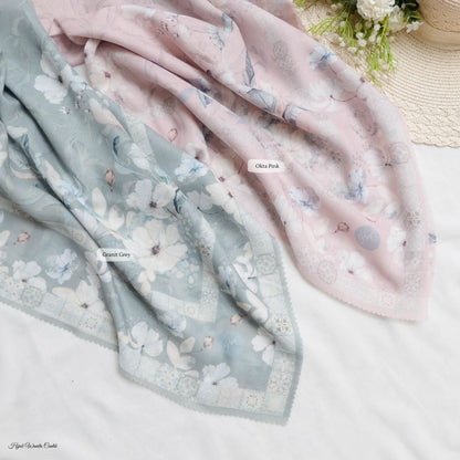 Zalya - Scarf Square Icy Voal - Granit Grey - ZY25.7