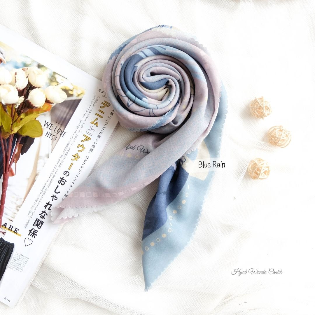 Segiempat Rainbow Scarf - RW12.4 Blue Rain