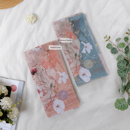 Segiempat Poppy Scarf - PY71.4 Hazel Cream