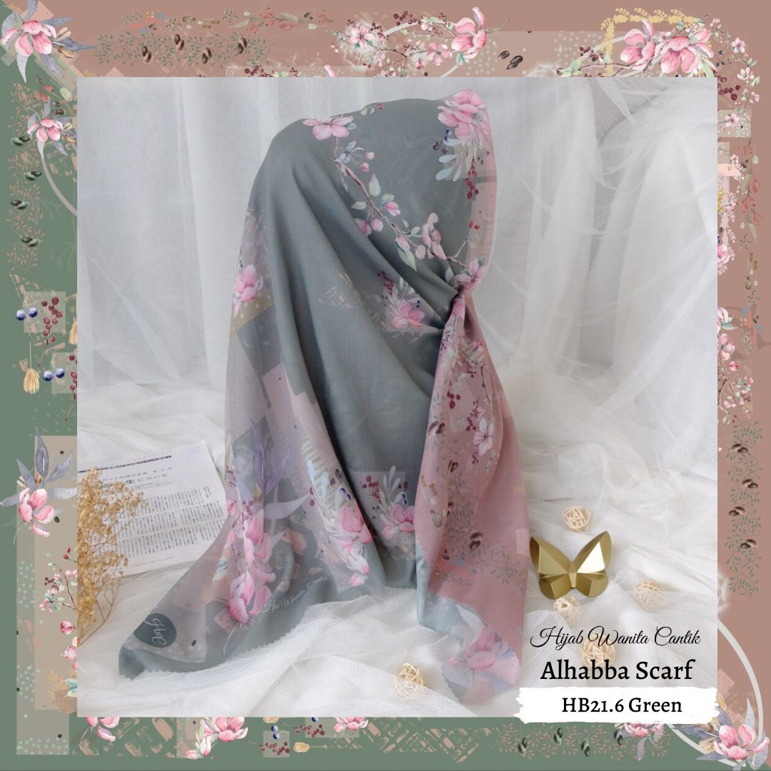 Segiempat Alhabba Scarf - HB21.6 Green