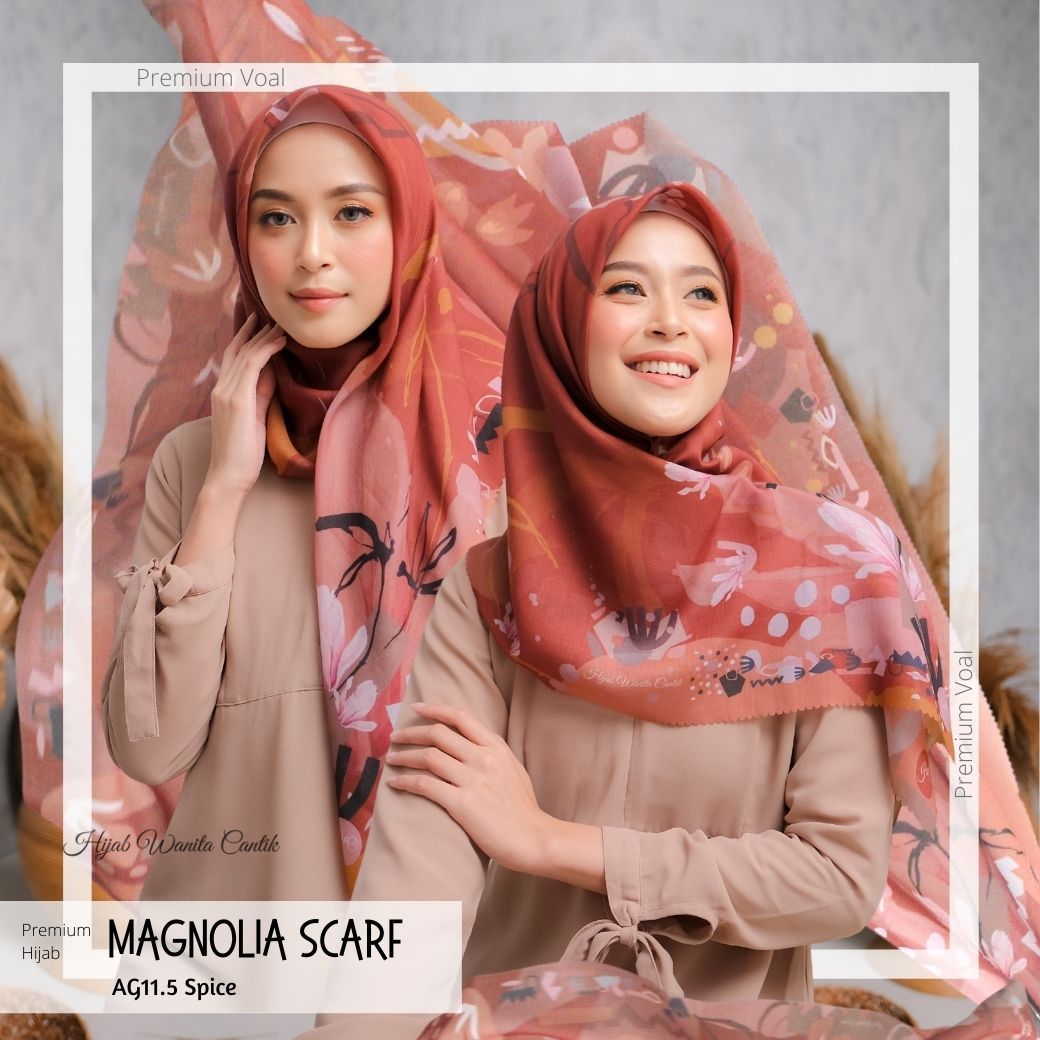 Magnolia Scarf Premium Voal - AG11.5 Spice