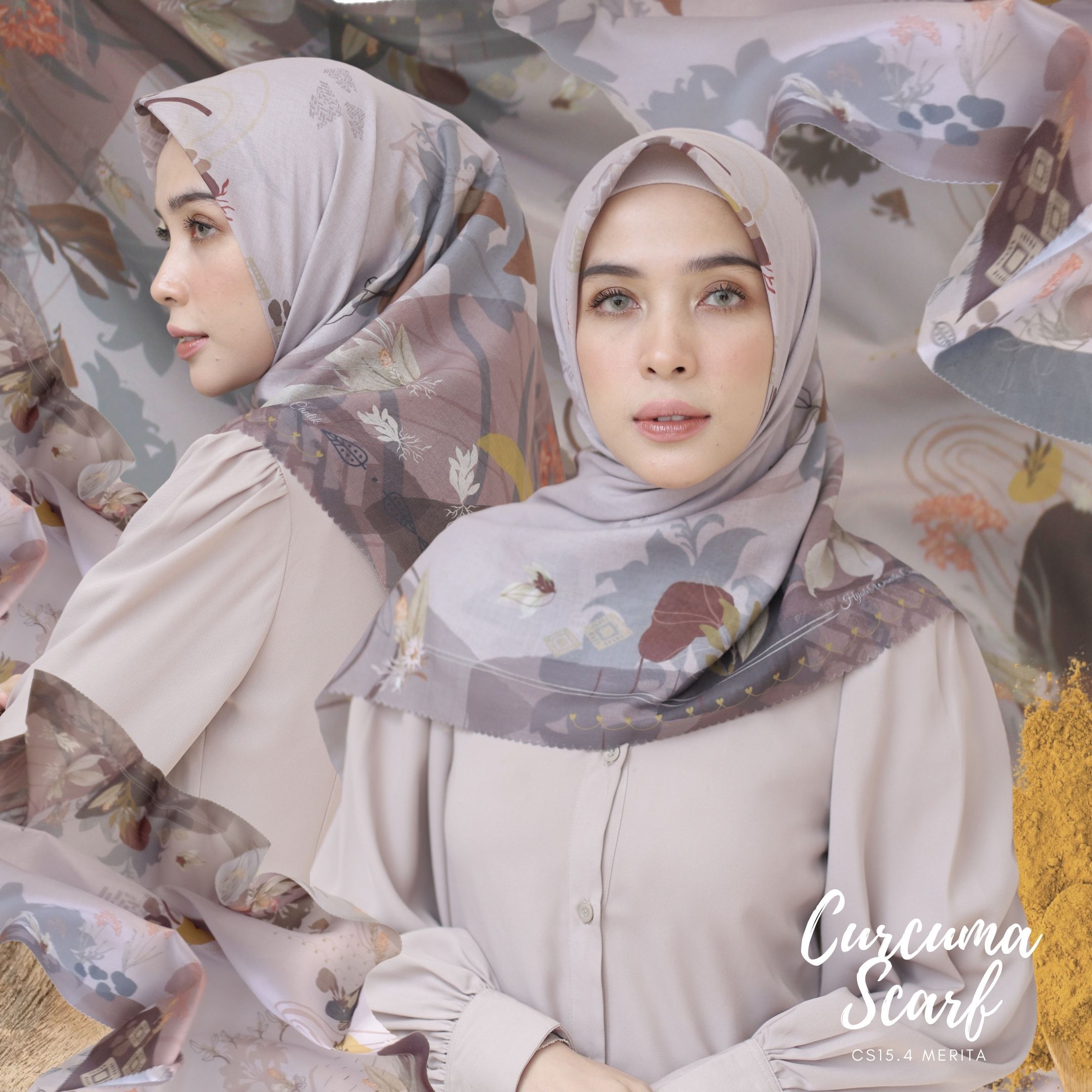 Curcuma Scarf ICY Voal - CS15.4 Merita