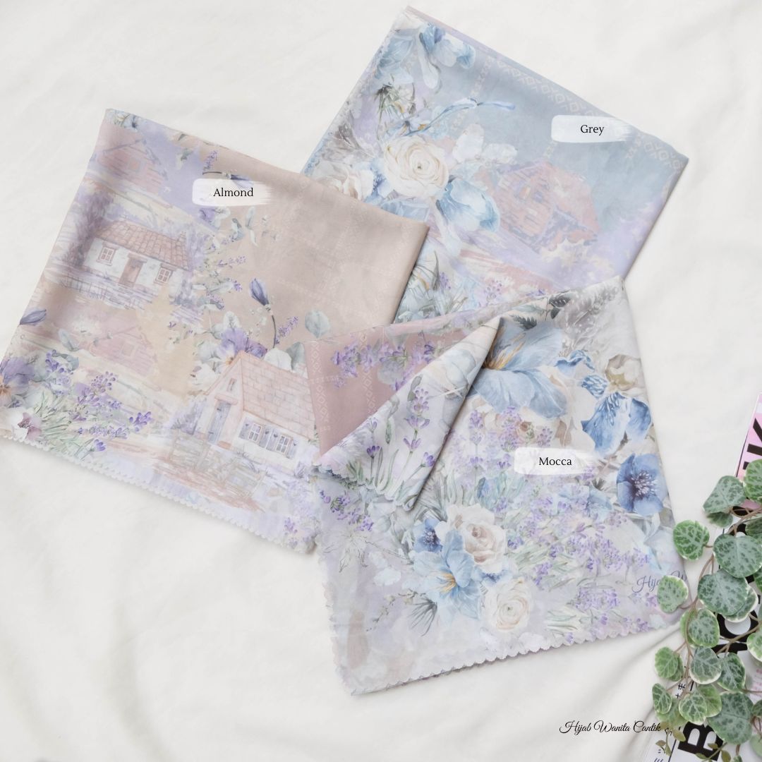 Lavender - Scarf Square Premium Polycotton XL - Almond - LJ57.1