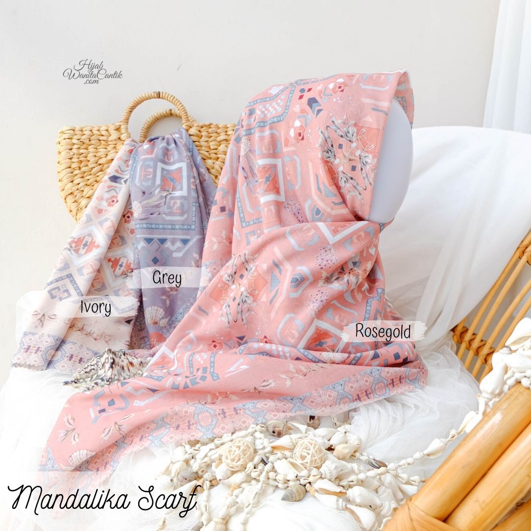 Segiempat Mandalika Scarf - KA13.5 Rosegold