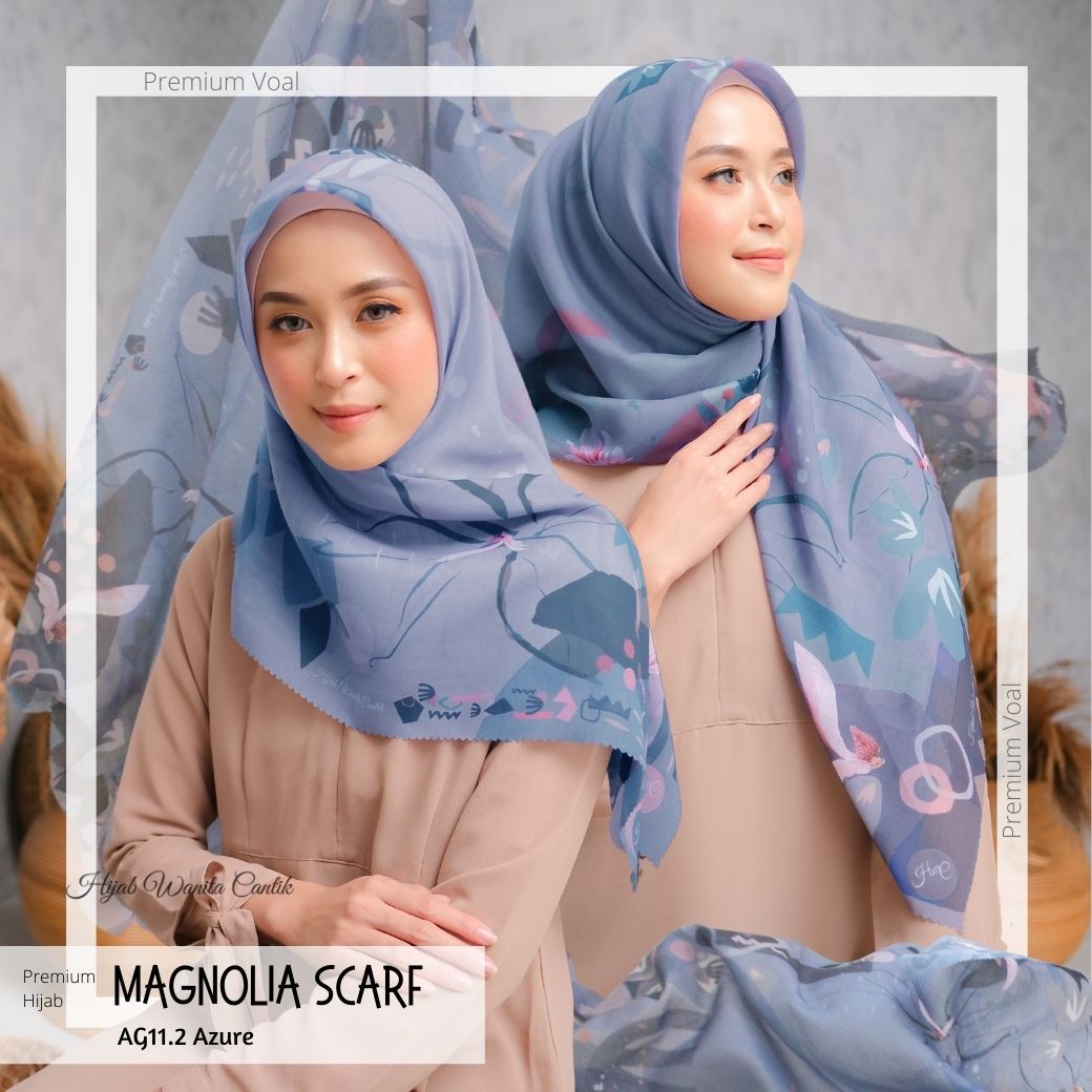 Magnolia Scarf Premium Voal - AG11.2 Azure