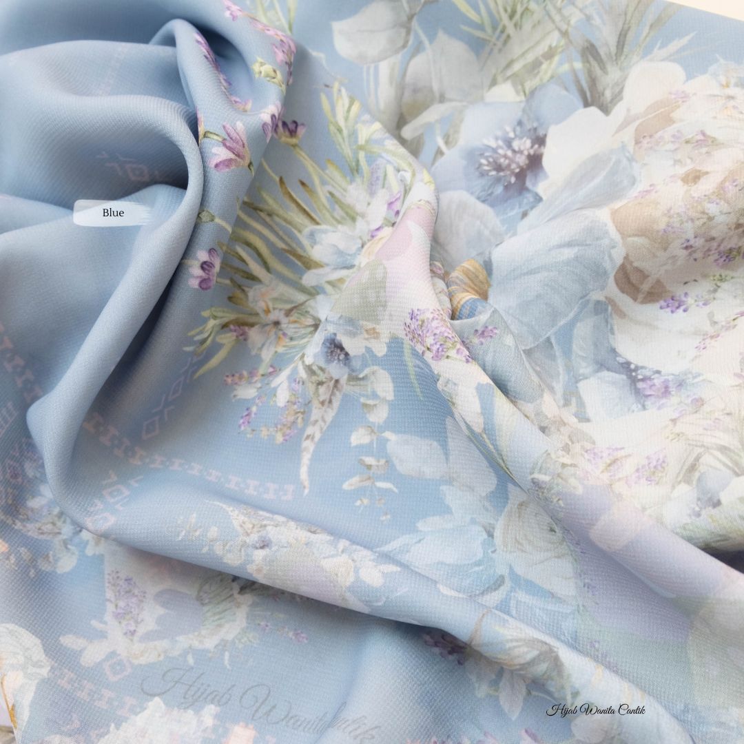 Lavender JUMBO - Scarf Square Premium Polycotton XL | Blue - LJ57.2