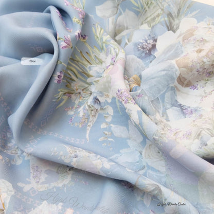 Lavender JUMBO - Scarf Square Premium Polycotton XL | Blue - LJ57.2