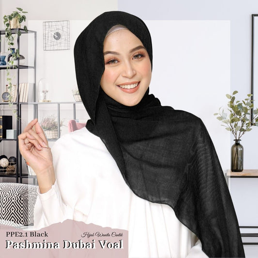 Dubai Voal Pashmina  - PPE2.1 Black