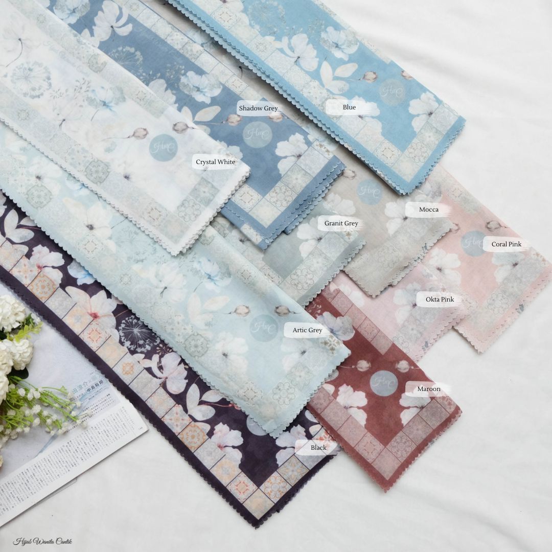 Zalya - Scarf Square Icy Voal - Granit Grey - ZY25.7