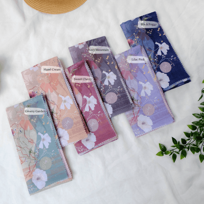 Segiempat Poppy Scarf - PY71.6 Lilac Pink