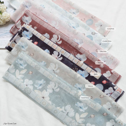 Zalya - Scarf Square Icy Voal - Granit Grey - ZY25.7