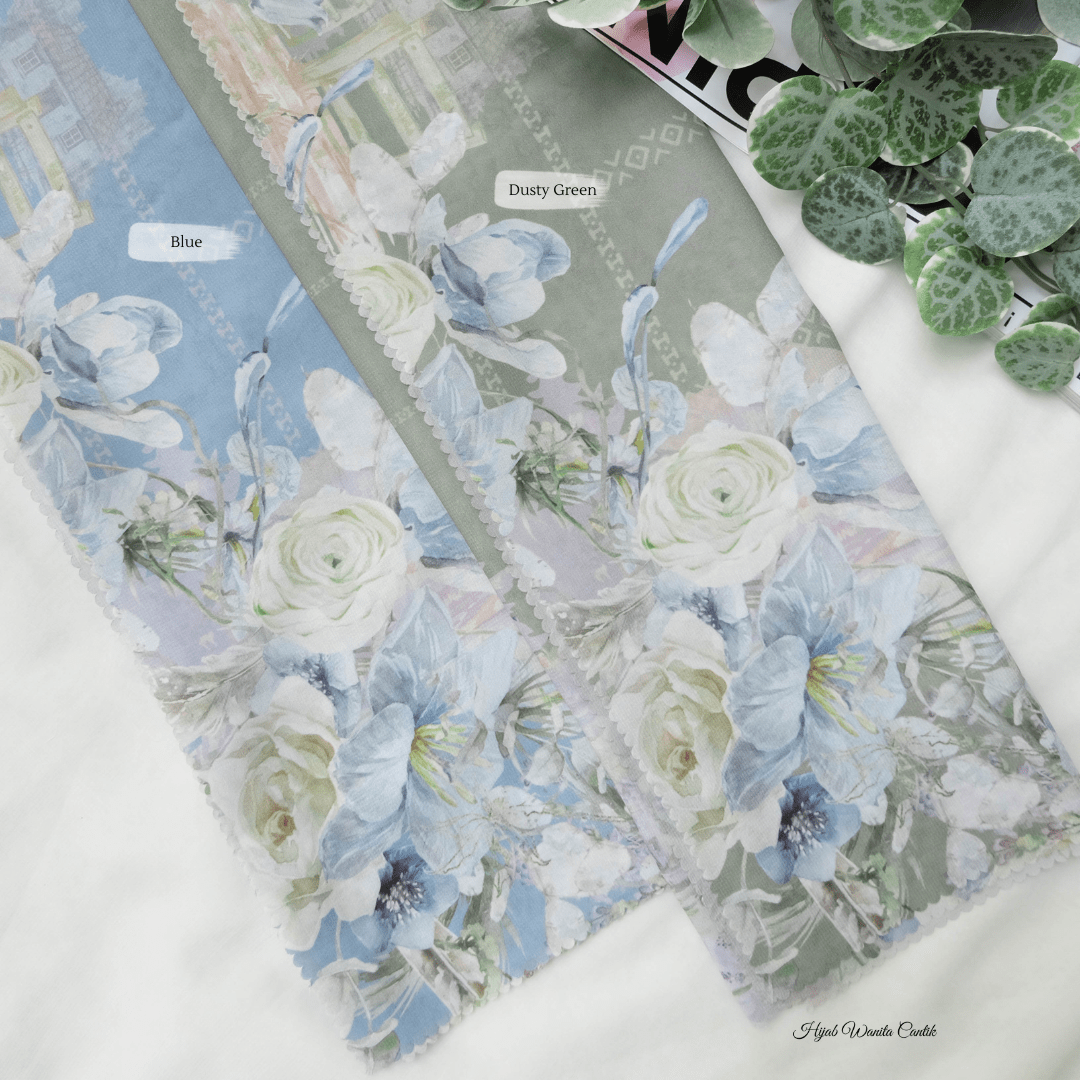 Lavender JUMBO - Scarf Square Premium Polycotton XL | Dusty Green - LJ57.3