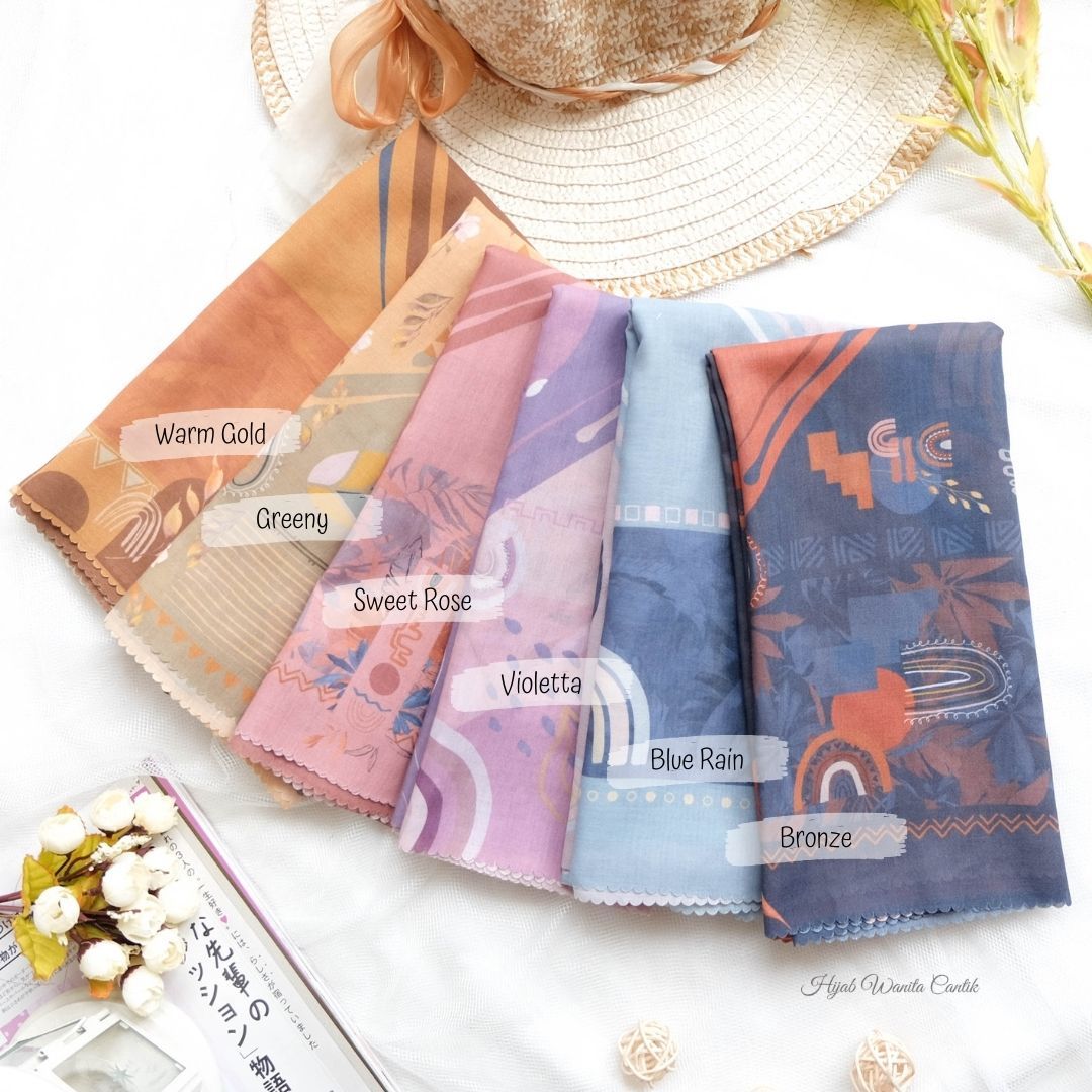 Segiempat Rainbow Scarf - RW12.2 Sweet Rose