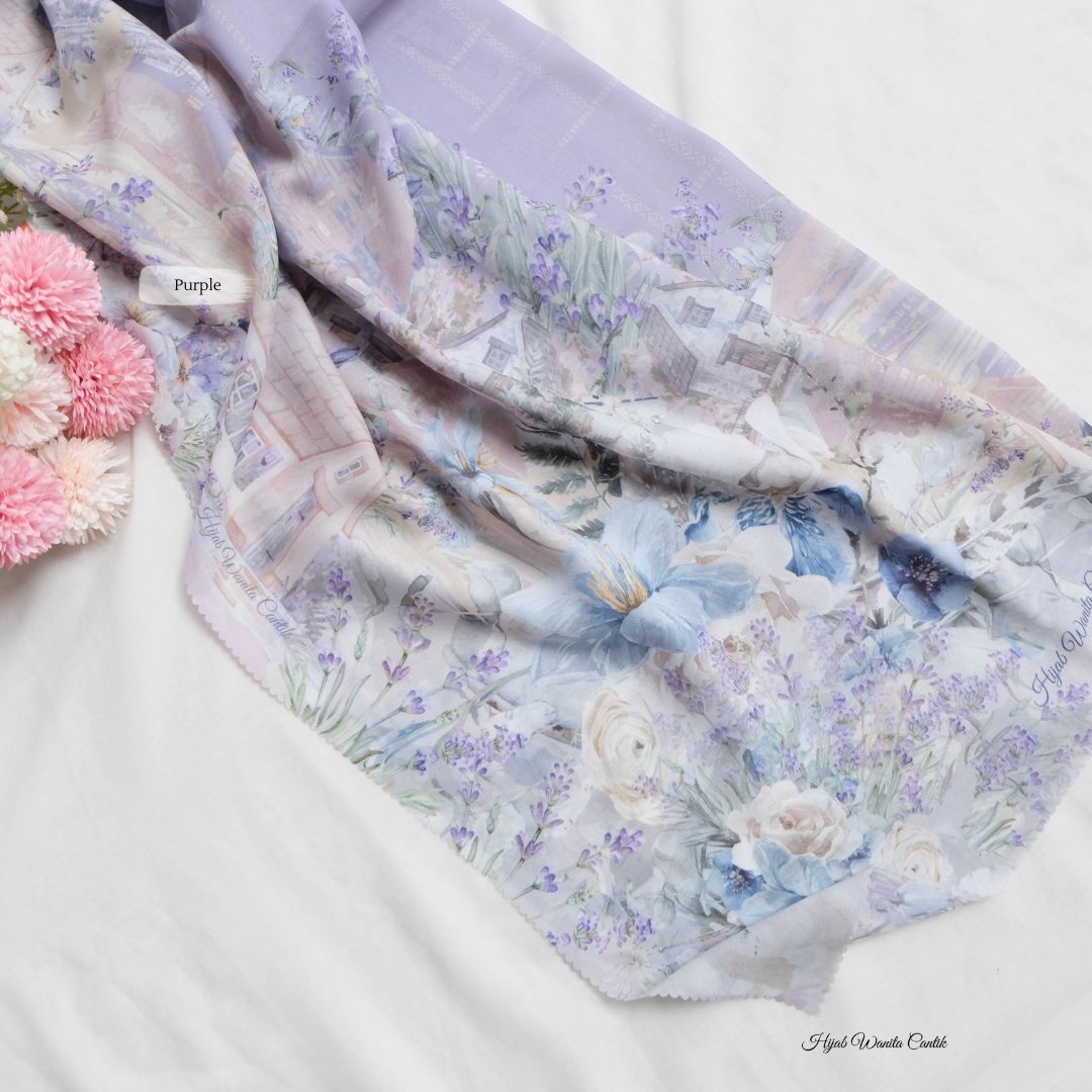 Lavender JUMBO - Scarf Square Premium Polycotton XL | Purple - LJ57.10