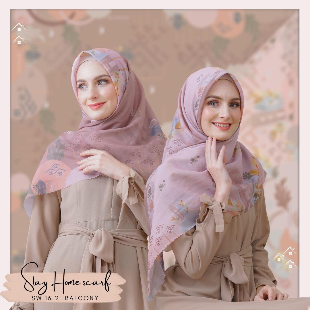 Segiempat Stay Home Scarf - SW16.2 Balcony