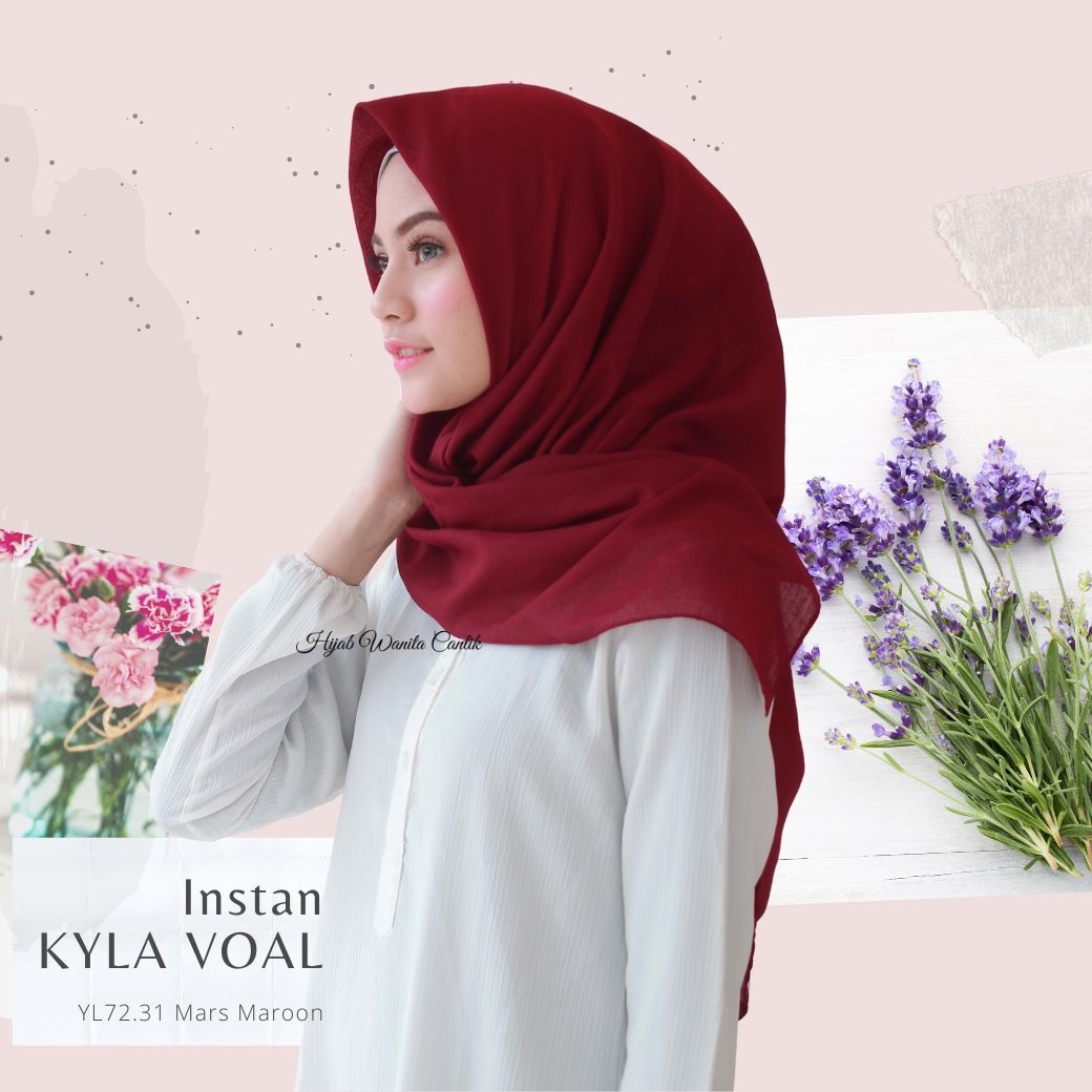 Instan Kyla Voal - YL72.31 Mars Maroon