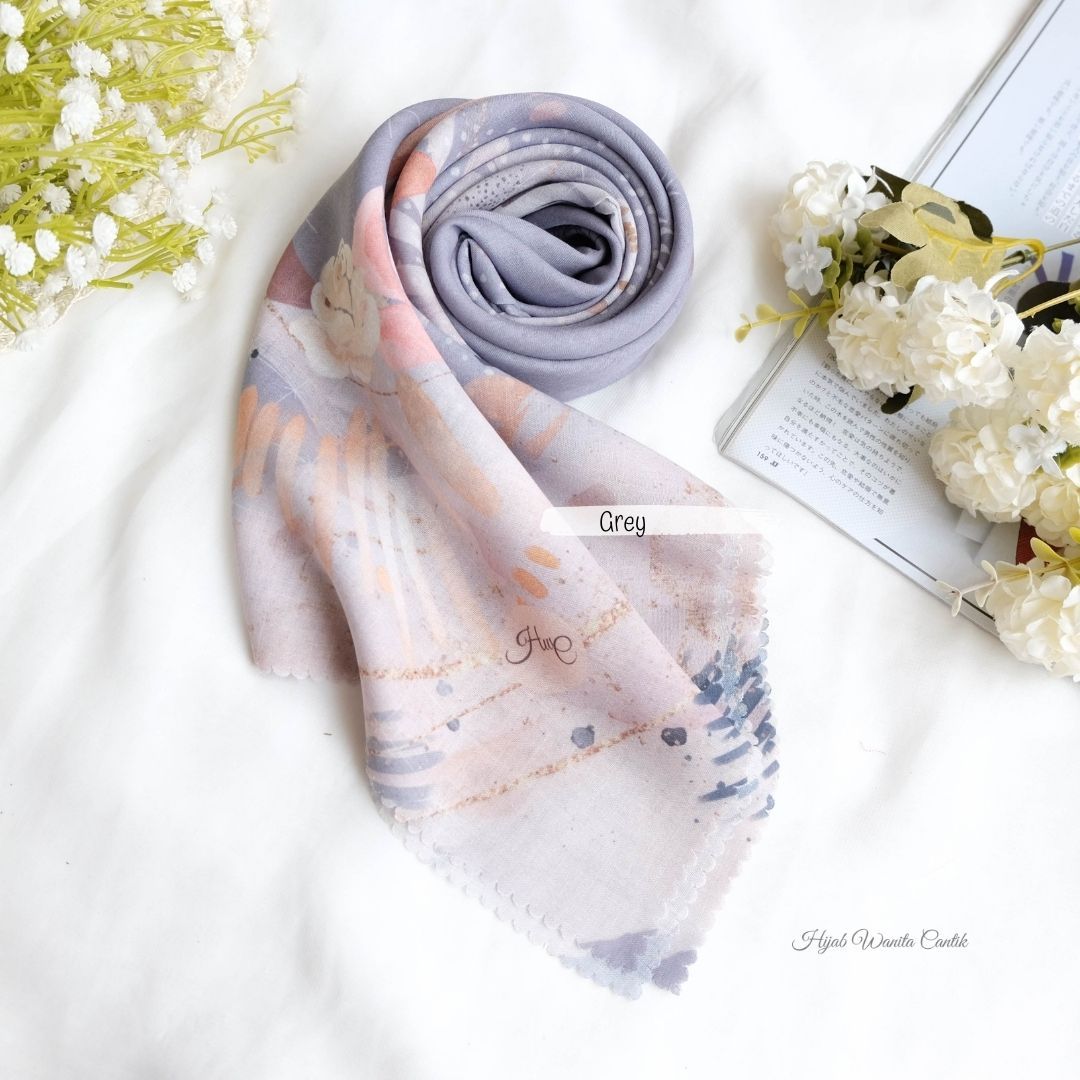 Segiempat Rosalie Scarf - RS03.5 Grey