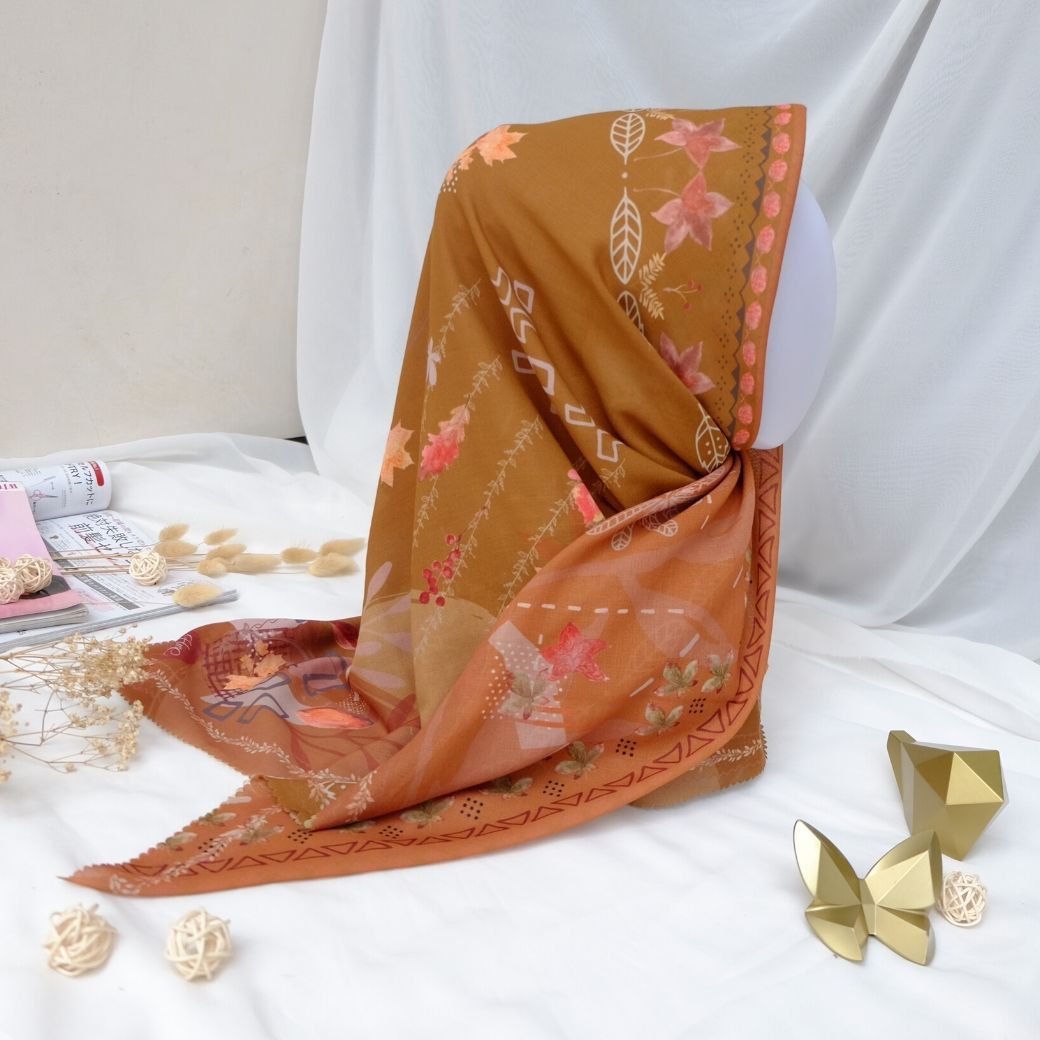 Segiempat Lamina Scarf  - NA12.5 Apricot