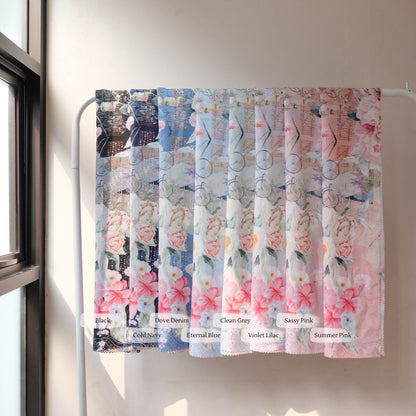 [ BUY 3 GET 1 FREE HIJAB ] Florence - Scarf Square Premium Polycotton XL - Eternal Blue - RJ24.10