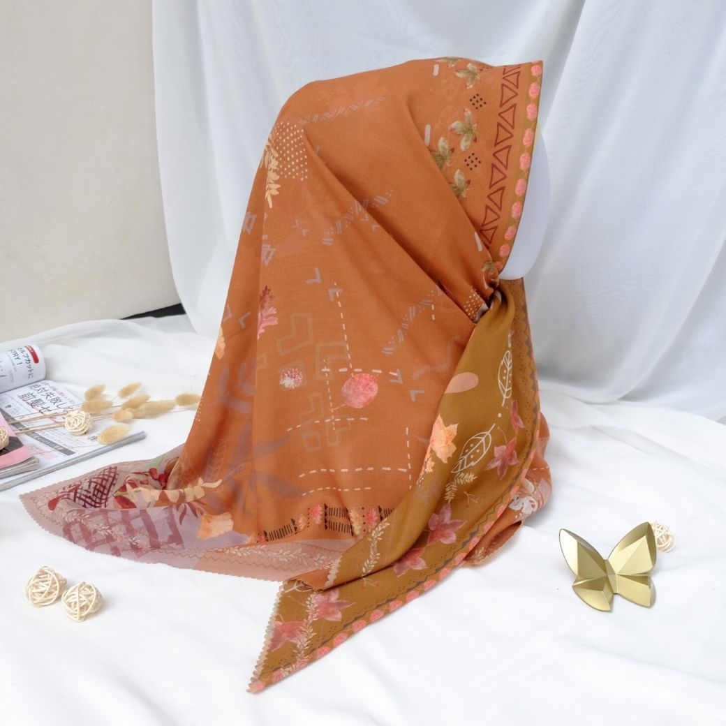 Segiempat Lamina Scarf  - NA12.5 Apricot