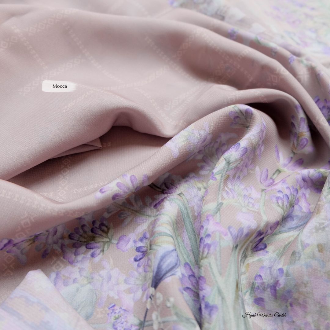 Lavender JUMBO - Scarf Square Premium Polycotton XL | Mocca - LJ57.7