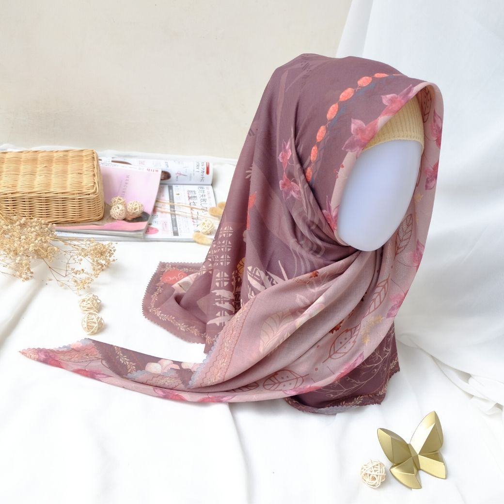 Segiempat Lamina Scarf  - NA12.3 Crimson